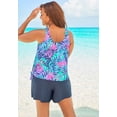 thumbnail image 2 of Swim 365 Women's Plus Size Scoop-Neck Blouson Tummy Control Two-Piece Swim Set, 2 of 6