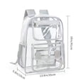 thumbnail image 2 of Weebloom Large School Clear Backpack For Kids Boys Girls Waterproof Transparent Large Capacity For Outdoor Travel Bookbag Middle High School College Grey, 2 of 8