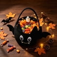 thumbnail image 6 of Gifts for Kids! Halloween Candy Bucket Trick or Treat Crochet Cotton Ghost Bats Cats Treat Snack Goodie Small Gift Basket 6.7in for Kids Party Favors by MPOISVA, 6 of 7