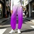 thumbnail image 3 of Barrel Pants Womens Casual Loose Fit Lightweight Sweatpants Drawstring Elastic Waist Baggy Trousers with Pockets, 3 of 8