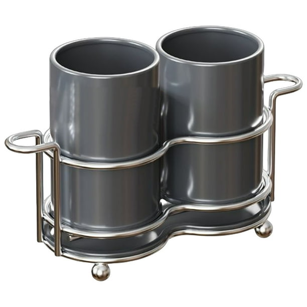 Escurridor de cuchillos y cucharas para encimera de cocina,organizador higiénico de cubiertos,soporte de utensilios de acero inoxidable con drenaje para encimera de cocina doméstica.