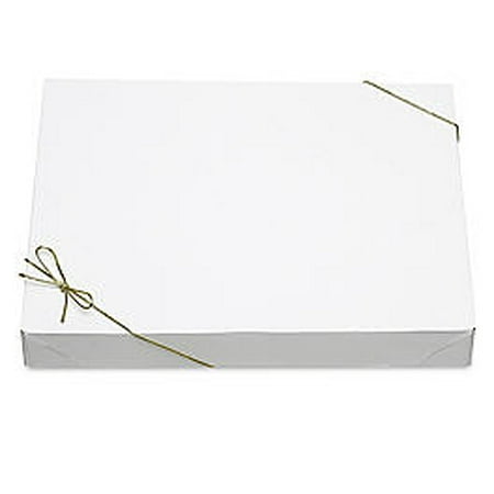 Childrens Mens Shirt Dress Sweater Jacket Gift Packaging Apparel Boxes -White with Gold Closure