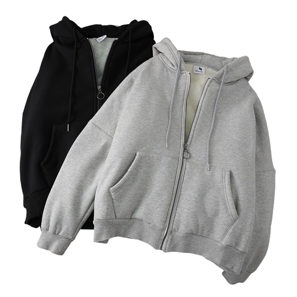 Couple Thin Fleece Sweater Light Grey 