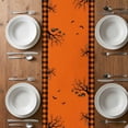 thumbnail image 6 of Halloween Orange Table Runner - 90 Inch Long, Kitchen Dining Table Runner Dresser Scarves, Cartoon Castle Bat Plaid Moon Black Farmhouse Decor for Coffee Tables Wedding Party Banquet, 6 of 8
