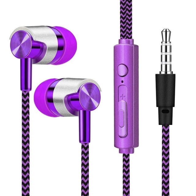 Faaeal 3.5Mm Wired Earphone With Microphone Wire-Controlled In-Ear Headphone For Music Sport In Ear Monitor Earbud Headset blue Mingyqi