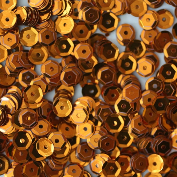 Orange Cup Sequins 5mm Shiny Metallic Made in USA