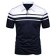 thumbnail image 4 of Camisetas Elvqul de Hombre Azul Oscuro Manga Corta Casual Estampa Solapa Botones, 4 of 9