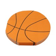 Celebrate It Shaped Napkins – Basketball-Shaped Paper Lunch Napkins - Orange/Black - 6.2" x 6.2" - 12 Packs (240 Total)
