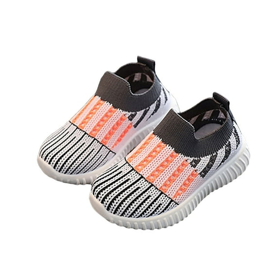 Luogg Children's Socks Shoes Men's And Women's Breathable Sports Shoes Cover Foot Socks Shoes Size 18-24 Months Grey