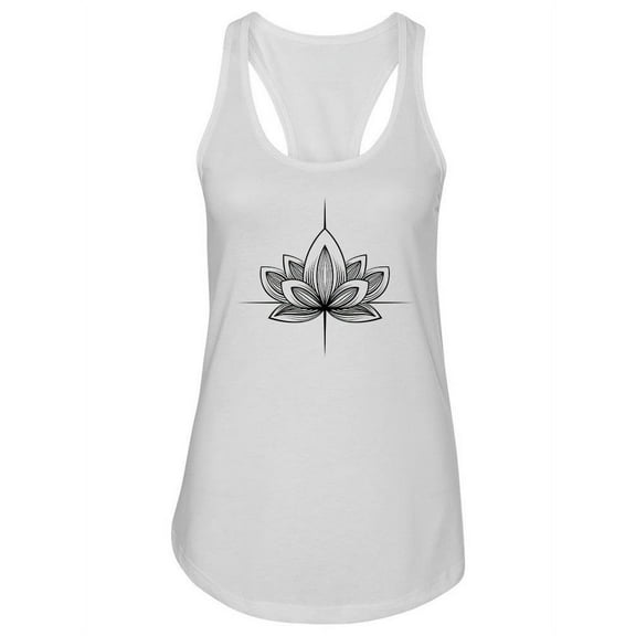 Lotus Black And White Tank Women -Image by Shutterstock, Female XX-Large