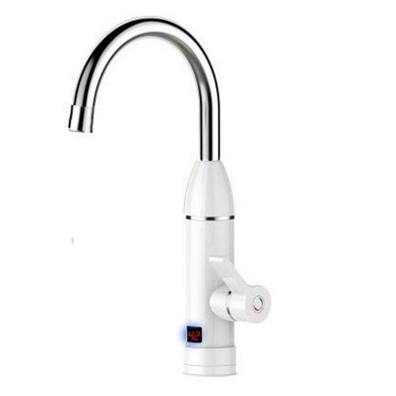 Stainless Steel Electric Water Heater Temperature Display Kitchen Tankless Instant Hot Water Faucet 3300W ,Rapid Water Heating