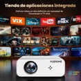 thumbnail image 5 of VUEKIME 【Enfoque Automático/1000ANSI】 Proyector 4K Pro Portátil, Android 13.0, Silencioso, 300 Pulgadas, 40000 Lúmenes, Soporte 4K, 2.4/5GHz WiFi 6, Bluetooth 5.2, Compatible con iOS/Android/PC/PS5, 5 of 5