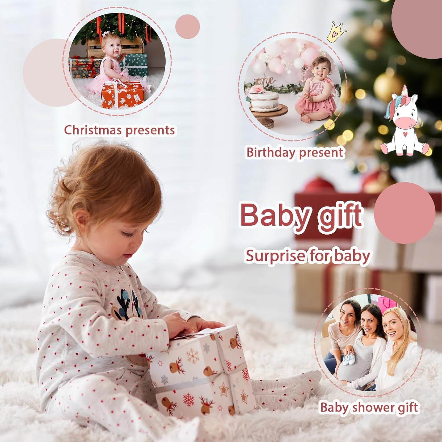 5-in-1 Montessori Baby Toy Set for 6-12 Months, Shape Sorter, Stacking Rings, Soft Blocks, Wooden Activity Toy and Xylophone, Sensory Development and Educational Gift for Infants and Toddlers
