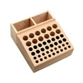 thumbnail image 4 of Organizador de herramientas de madera y cuero, soporte para herramientas de tallado, versátil, resistente, con base antideslizante para uso doméstico 46 hoyos, 4 of 8