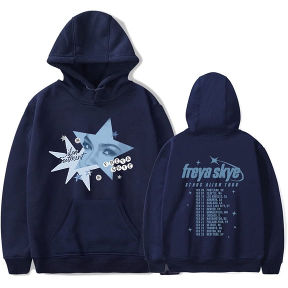 Freya Skye Stars Align Tour Hooded music concert outfits Drawstring Pocket Sweatshirt Men/women pop Pullover