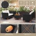 thumbnail image 6 of Costway 4 PCS Wicker Patio Furniture Set with Removable Cushions Storage Coffee Table White, 6 of 11