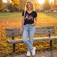thumbnail image 5 of Domuza Breast Cancer Awareness Shirts for Women Hummingbird Graphic Cancer Survivor Short Sleeve V-Neck T-Shirts ,in October We Wear Pink T-Shirts XL, 5 of 5