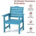 thumbnail image 5 of Patio Chair Garden Chairs, All-Weather Outdoor Dining Chair with 400lbs Capacity, Blue, 5 of 7