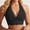 Black, variant on Lace Halter Bralette for Women Unpadded Wirefree Lace Bra Halter Crop Top Closure Back