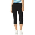 thumbnail image 2 of Womens Pull On Capri L Pocket, Black, 14, 2 of 2