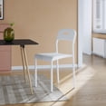 thumbnail image 3 of Yeshouse Sillas de comedor apilmoderno juego de 4, silla con patas de Metal y asiento de plástico ergon, resistente al agua, 3 of 7