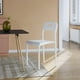 thumbnail image 3 of Yeshouse Sillas de comedor apilmoderno juego de 4, silla con patas de Metal y asiento de plástico ergon, resistente al agua, 3 of 7