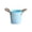 Blue, variant on Rustic Vertical Ribbed Decor Bucket, Stylish Rope Handle Flower Container, Farmhouse Ornament, Practical Herb Accent for Indoor Outdoor Home Ornamentation (Beige, 5*5*3.5in)
