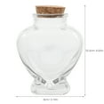 thumbnail image 4 of HINTRMENT 4Pcs Clear Heart Shaped Jars Glass Containers With Cork Lid For Wedding Wishing Jar Friends, 4 of 7