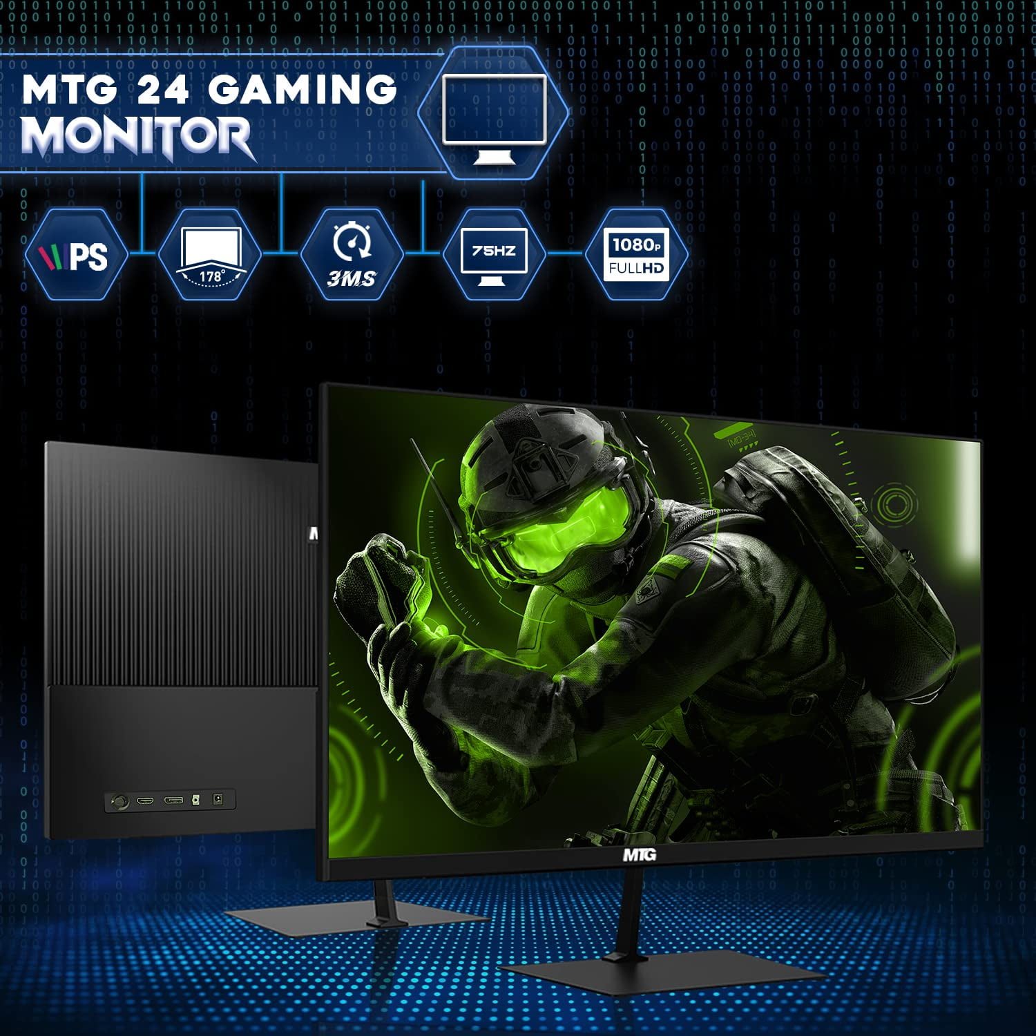 Restored Lumos 8 Gaming Desktop PC,Intel Core i5 8th Gen,16GB RAM,128GB HDD+2TB HDD,AMD RX 550 4GB GDDR5 Graphics Card,24 Inch Monitor,PCI-E Bluetooth|Wi-Fi,RGB Kit,Win 11 Home