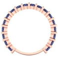 thumbnail image 5 of 1.44 ctw Wedding Band for Women - 18K Rose Gold Simulated Tanzanite Stackable Eternity Ring, 5 of 6