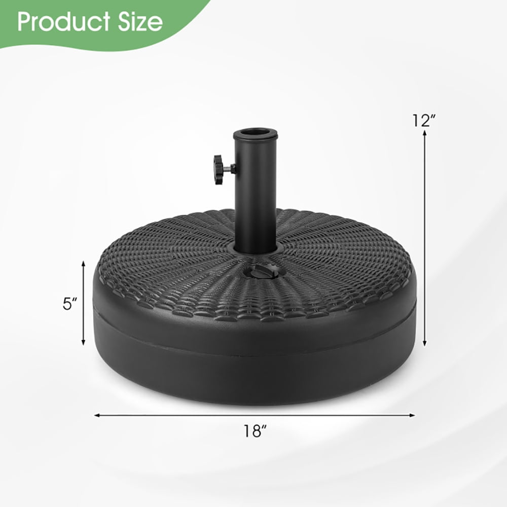 Aimee Lii 18 Inch Fillable Heavy-Duty Round Umbrella Base Stand, Umbrella Stand Outdoor Base