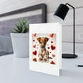 thumbnail image 5 of DistinctInk Greeting Card / Note Card - Valentine's Day Portuguese Podengo Pequeno Puppy - PACK of 10, 5 of 7