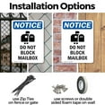 thumbnail image 3 of (2 Pack) Do Not Block Mailbox OSHA Notice Sign 18 Inch X 24 Inch Plastic Sign, Weather Resistant, UV Protected for Workplace, Business, and Construction Site, Made in the USA, 3 of 8