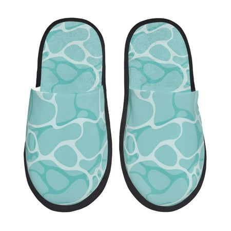 

Slippers for Women Turquoise Sea Water Surface Womens Slippers Fuzzy Winter House Shoes Soft Anti-Skid Slippers Indoor and Outdoor