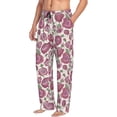 thumbnail image 6 of Naloa Rose Flowers Pajama Pants Men, PJ Bottoms, Sleep & Lounge Pants-Small, 6 of 6
