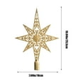 thumbnail image 3 of HomeDM Christmas Tree Toppers, Gold Hollow Star Tree Topper Ornament Xmas Treetop for Holiday Christmas Tree Decor, 3 of 6