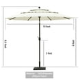 thumbnail image 3 of Aoodor 10ft. Heavy-Duty Outdoor Market Patio Umbrella White, 3 of 6