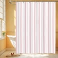 thumbnail image 2 of Vintage Pink Striped Fabric Shower Curtain for Bathroom, Rustic Farmhouse Shower Curtain, Boho French Country Cottagecore Style, 66x72inch, 2 of 6
