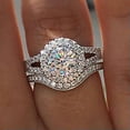 thumbnail image 3 of EOEMY Unique Women 925 Silver Filled Rings Cubic Zirconia Jewelry Gifts Size 6-10-10, 3 of 5