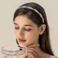 thumbnail image 5 of KAIYANG Diadema de boda con diseño de flores y cristales de estrás para novia, 5 of 5