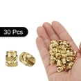 thumbnail image 3 of Uxcell 30 Pack M6 Threaded Inserts Brass Heat Set Insert M6x9mm, OD 8mm Knurled Insert Nuts, 3 of 6