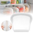 thumbnail image 2 of Goohae Sac en Silicone Réutilisable, Sacs de Rangement Alimentaires en Silicone, Blanc Réutilisable 200Ml Sacs de Rangement en Silicone, Hermétique Sûr pour Congélateur Scellable pour Collations Sauces et Déjeuner, 2 of 6