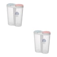 thumbnail image 4 of relayinert Plastic Divided Box Organizer Clear BPA Container Plastic Case Free Storage 2500ml Oval 2Set, 4 of 6