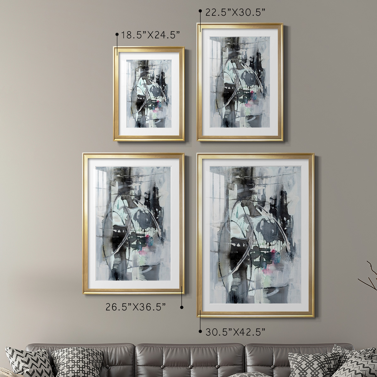Wexford Home Indian Lore I Premium Framed Print, 22.5" x 30.5" - Ready to Hang, Gold (Set of 2)