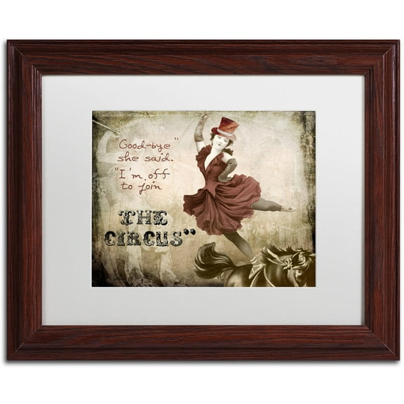 Trademark Fine Art "Join The Circus" Canvas Art by Color Bakery White Matte, Wood Frame