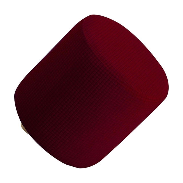 tamizeot Housse Extensible pour Repose-Pieds Housse de Repose-Pieds Protecteur Bas Rouge Vin Élastique avec Housse de Chaise Ronde Rouge Vin 25-32cm