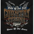 thumbnail image 2 of Land of the Free Home of the Brave Womens Slim Fit Graphic Tee Brisco Brands S, 2 of 5