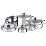 Magefesa Vesta 10 Piece Non-Stick Stainless Steel Cookware Set, Polished