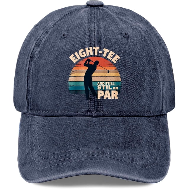 Eight Tee Still on Par Golf Hat Trucker Hat Men Funny Mesh Baseball Cap for Summer
