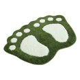 thumbnail image 1 of Elaydool Bathroom Rugs And Mats Sets Luxury Footprints Shower Shaggy Floors Extra Thick Green 18.9x26.4in, 1 of 16